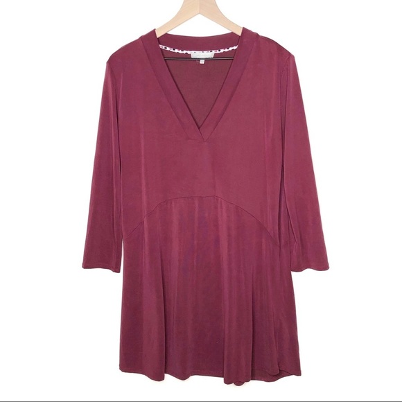 Stitchfix Laju V Neck Jersey Knit Dress Purple L - Picture 1 of 7